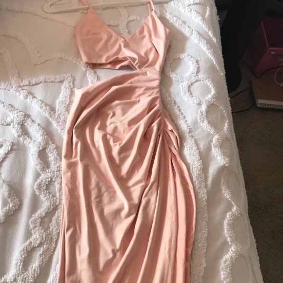 Ella Suede Cutout Maxi Dress 